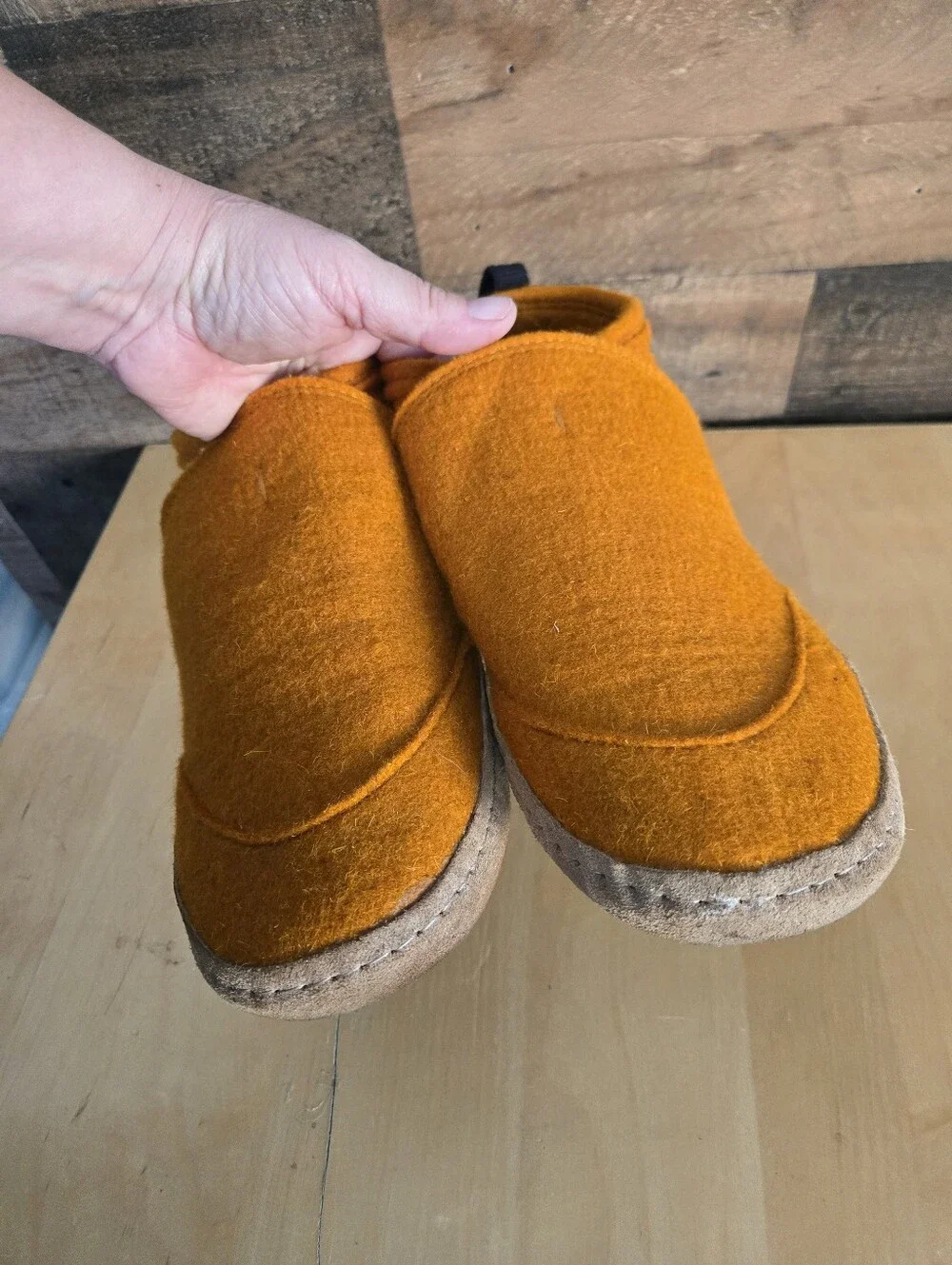 Kyrgies Tengries - Wool Bootie Style House Slippers Size EU 44 Men's Size US 11
